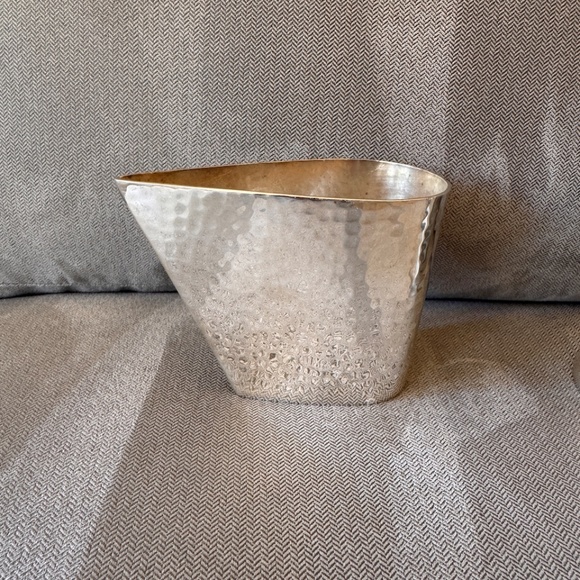 Michael Aram Silver plated Hammered Coffee / Teapot Sugar Bowl & Creamer - Picture 2 of 13